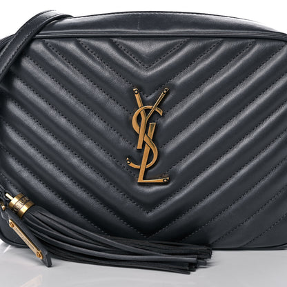 Saint Laurent Calfskin Matelasse Monogram Lou Camera Bag Dark Smog 8 of 10