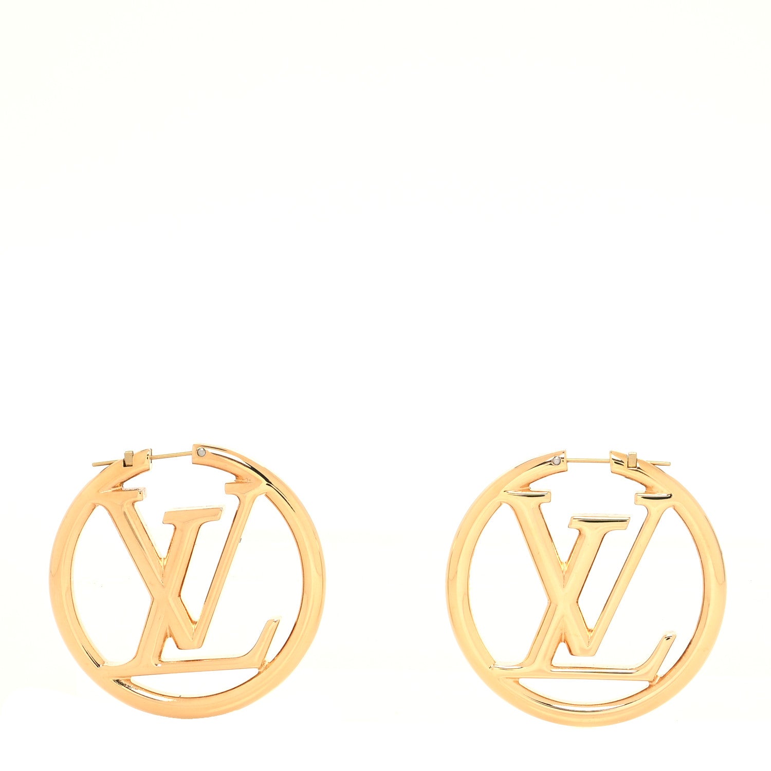 Louis Vuitton Metal Louise Hoop Earrings Gold 1 of 4