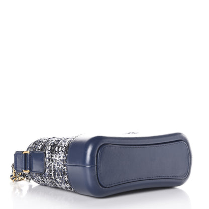Chanel Tweed Calfskin Small Gabrielle Hobo Blue 5 of 11