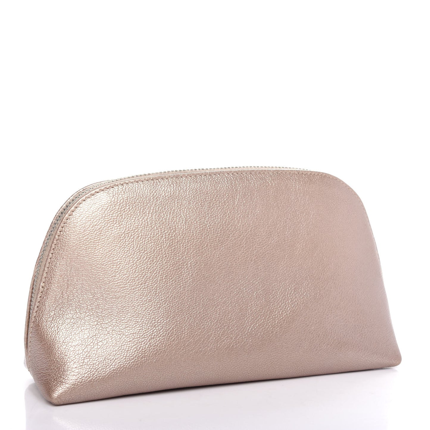 Metallic Goatskin Cosmetic Case Gold