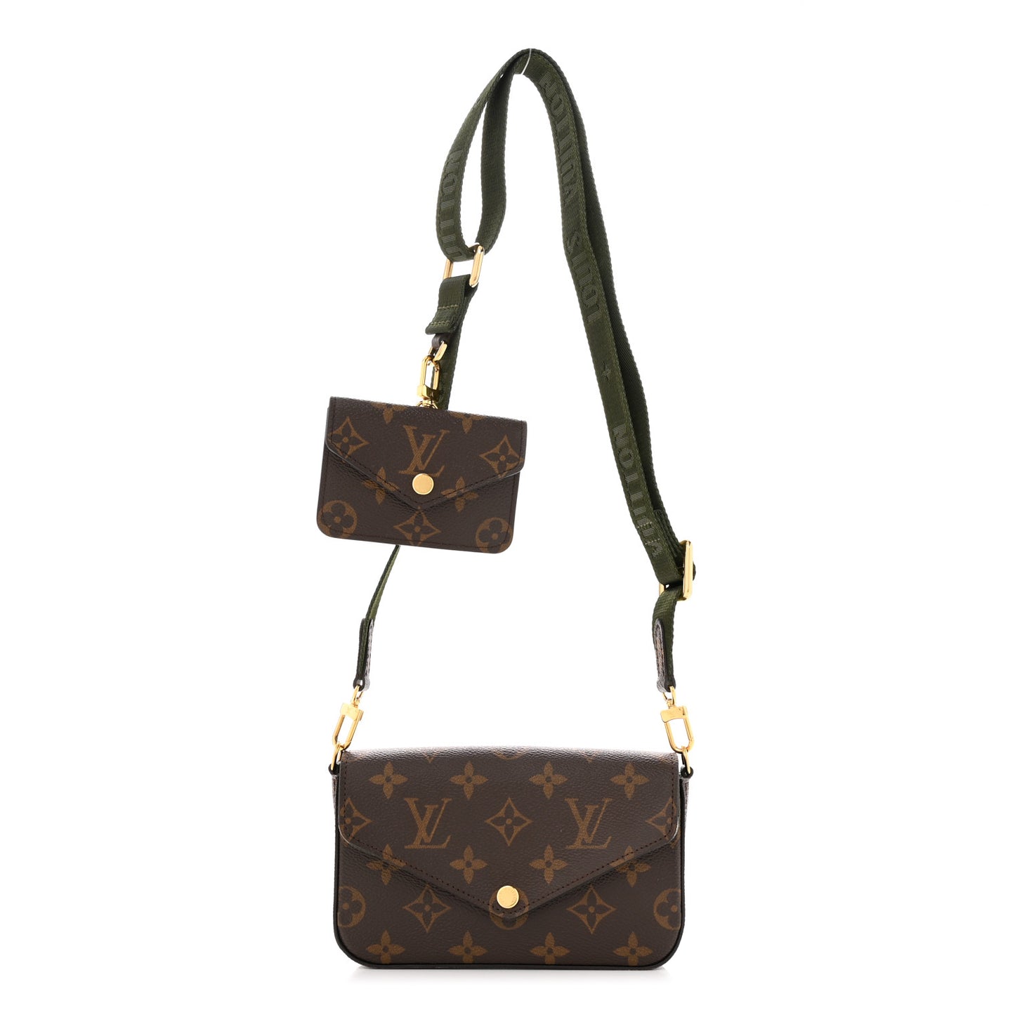 Monogram Felicie Strap & Go Kaki