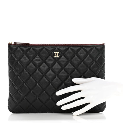 Chanel Caviar Quilted Medium Cosmetic Case Black 2 of 8