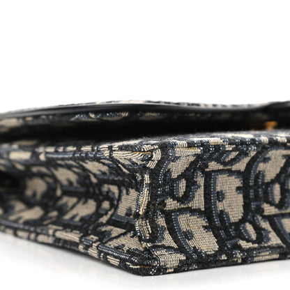 Christian Dior Oblique Saddle Chain Pouch Blue 8 of 9