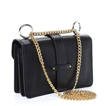Chloe Shiny Goatskin Calfskin Aby Chain Shoulder Bag Black 2 of 12