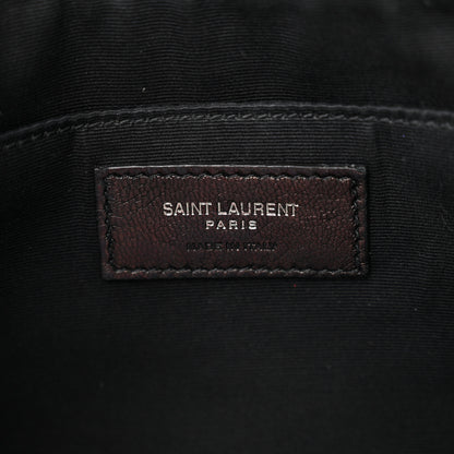 Saint Laurent Calfskin Crocodile Embossed Monogram Lou Camera Bag Black 6 of 18