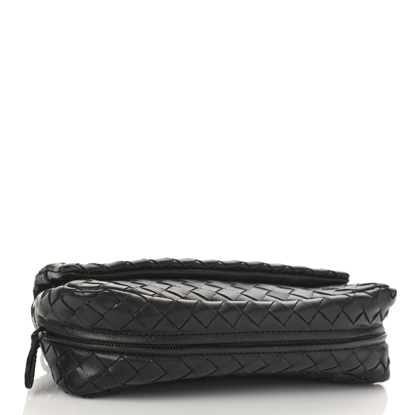 Nappa Intrecciato Mini Chain Messenger Black