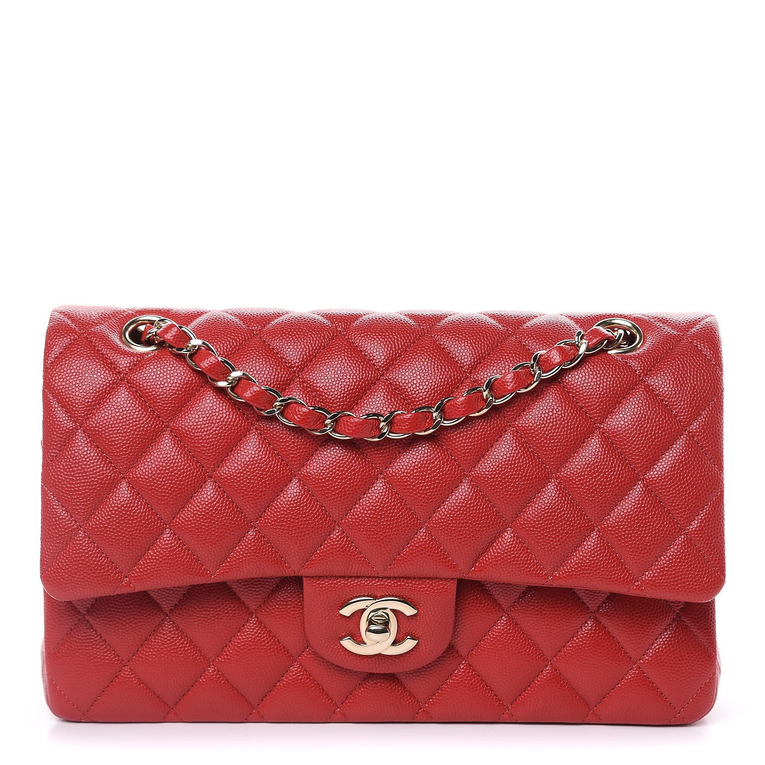 Chanel Caviar Quilted Medium Double Flap Red 1 of 11
