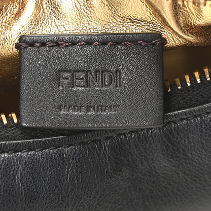 Fendi Vitello Grace Matte Nano Fendigraphy Hobo Charm Black 6 of 11