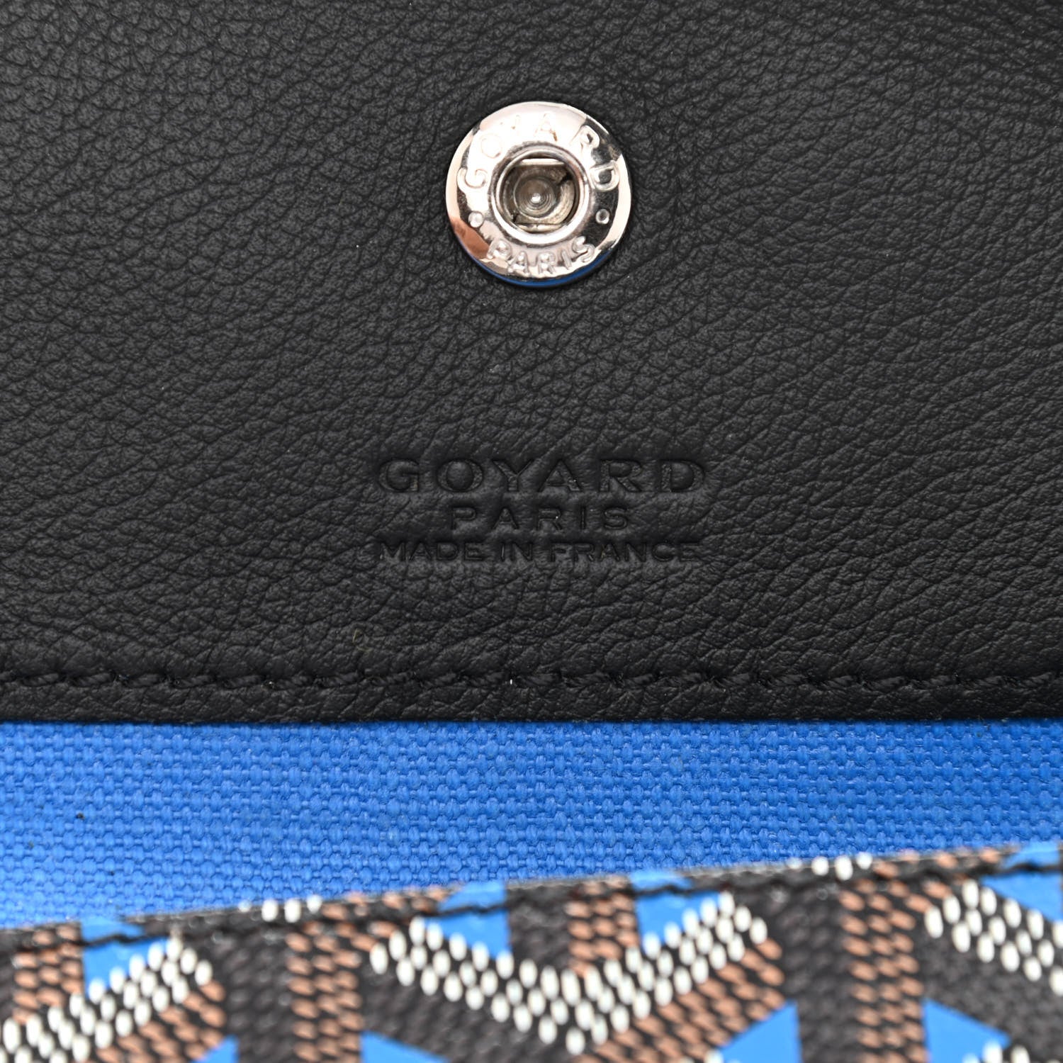 Goyard Goyardine Saint Louis Claire Voie GM Black Sky Blue 8 of 15