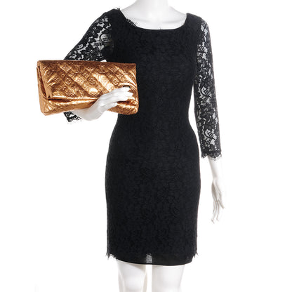 Louis Vuitton Jacquard Quilted Monogram Limelight Clutch MM Gold 2 of 7