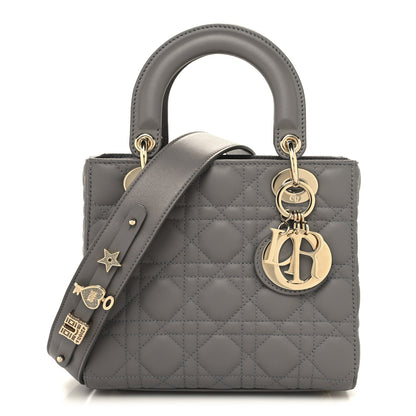 Christian Dior Lambskin Cannage Small My ABCDior Lady Dior Grey 1 of 11