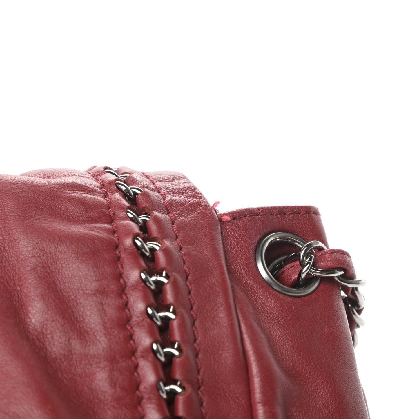 Smooth Calfskin Luxe Ligne Flap Red