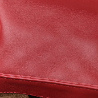 Dolce & Gabbana Lambskin Watersnake Embellished Lucia Shoulder Bag Red 14 of 19