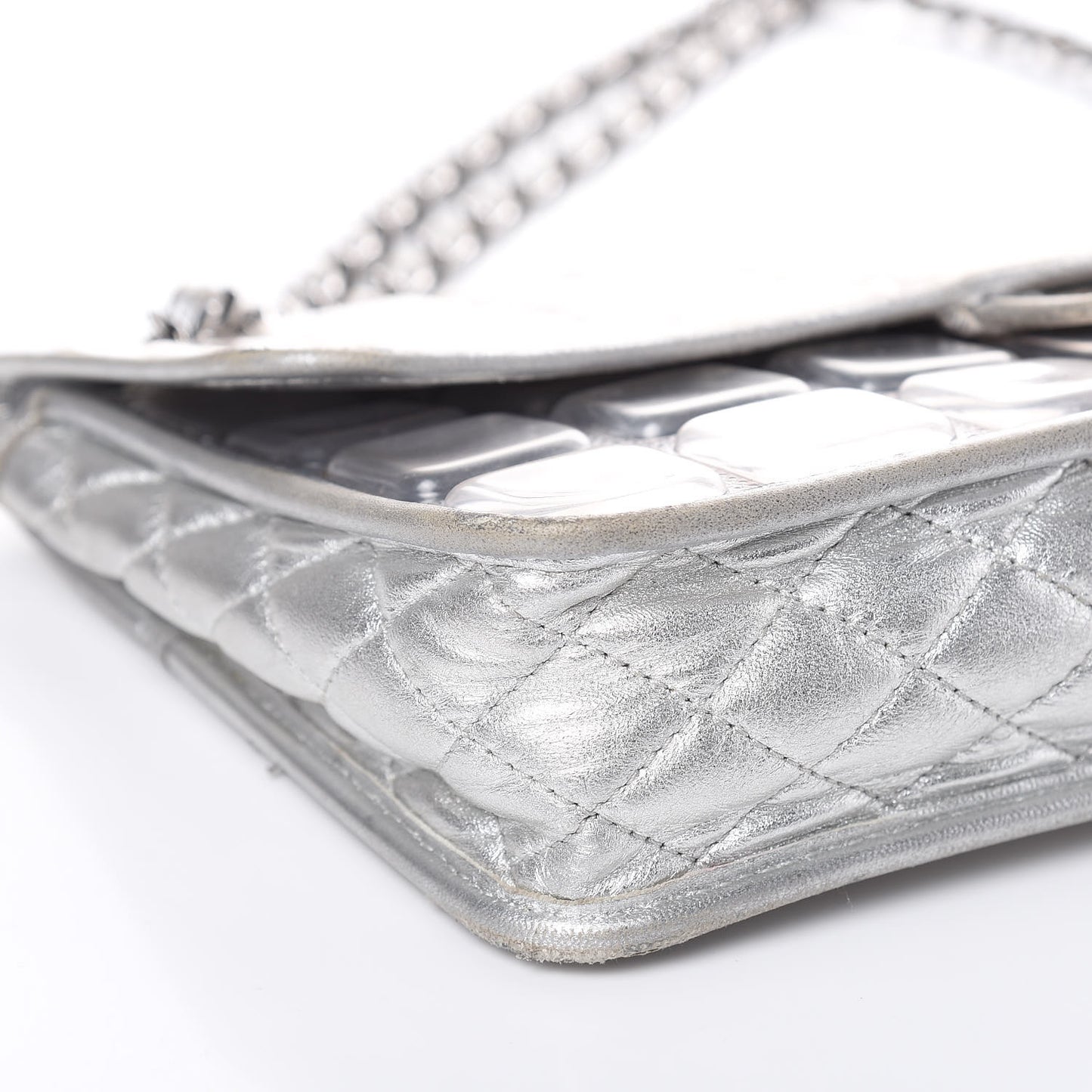 Vinyl Large Ice Cube Flap Silver