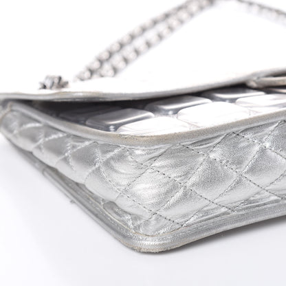 Chanel Vinyl Large Ice Cube Flap Silver 7 of 19