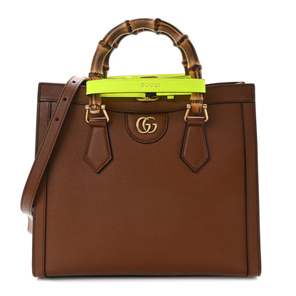 Gucci Wonka Grain Calfskin Small Diana Tote Bag Cuir Yellow Fluo 1 of 11