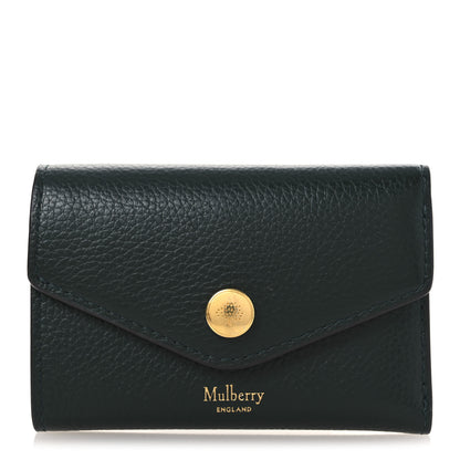 Mulberry Heavy Grain Folded Multi Card Case Wallet Green 1 of 16