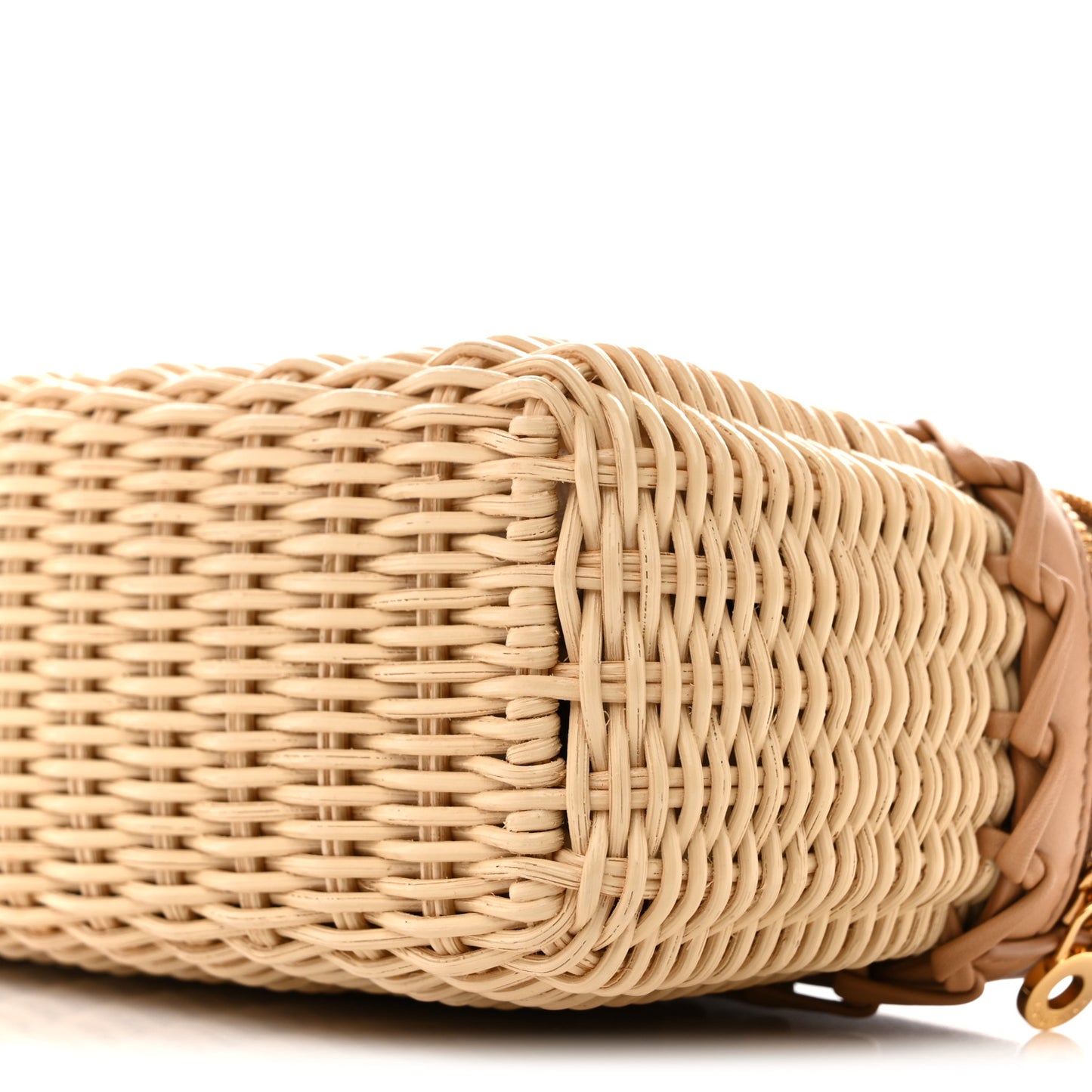 Wicker Calfskin L19 Extra Pocket Pouch Natural