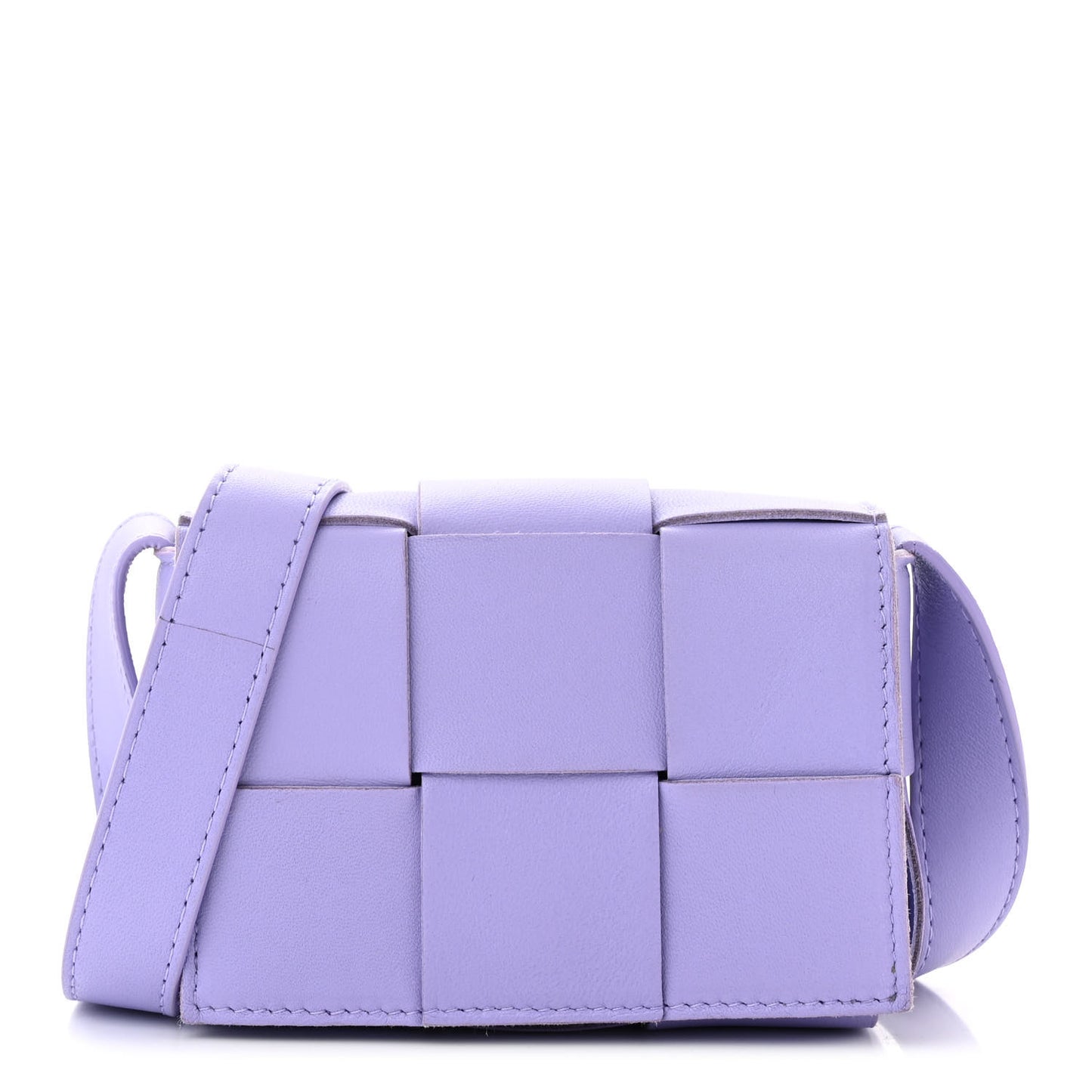 Lambskin Maxi Intrecciato Extra Mini Cassette Crossbody Bag Wisteria