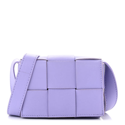 Bottega Veneta Lambskin Maxi Intrecciato Extra Mini Cassette Crossbody Bag Wisteria 1 of 11
