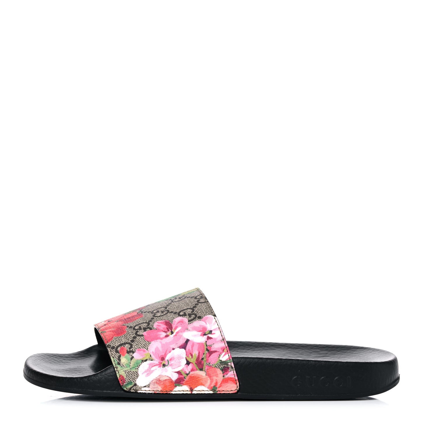 GG Supreme Monogram Blooms Slide Sandals 39 Beige Multicolor