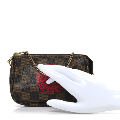 Louis Vuitton Damier Ebene Complice Trunks and Bags Mini Pochette Accessories Red 2 of 7