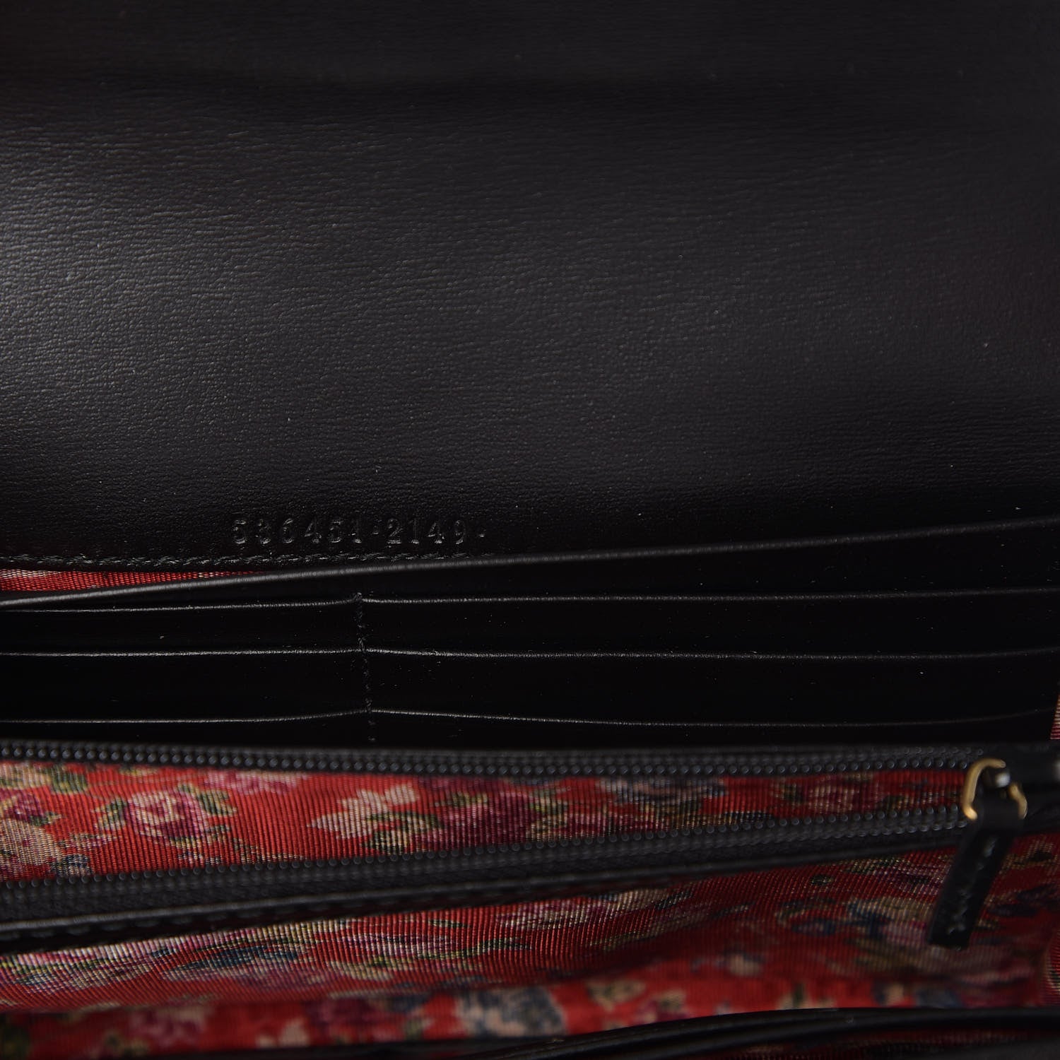 Gucci Calfskin Web Trapuntata GG Continental Wallet Black 10 of 13