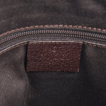 Gucci GG Supreme Monogram Medium Flat Messenger Bag Dark Brown 6 of 7
