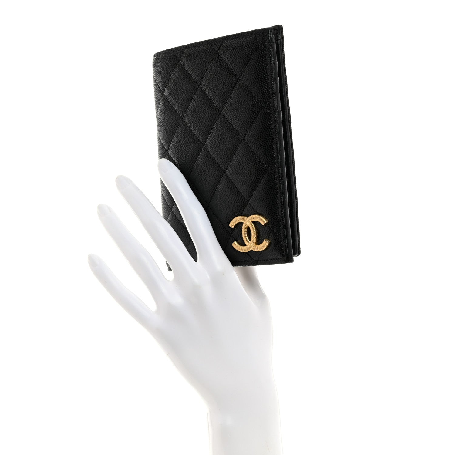 Chanel Caviar Quilted CC Passport Holder Black 2 of 8