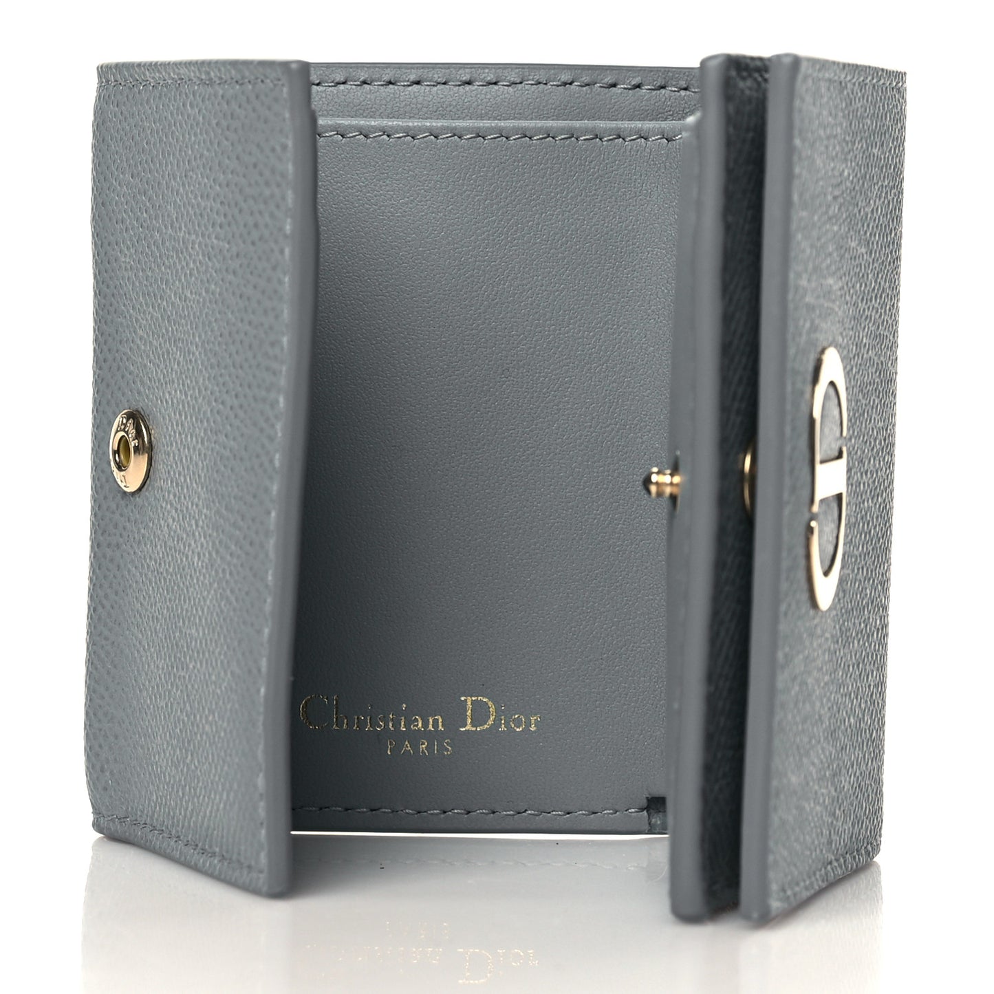Calfskin 30 Montaigne Lotus Wallet Gray
