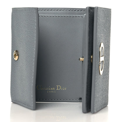 Christian Dior Calfskin 30 Montaigne Lotus Wallet Gray 5 of 6