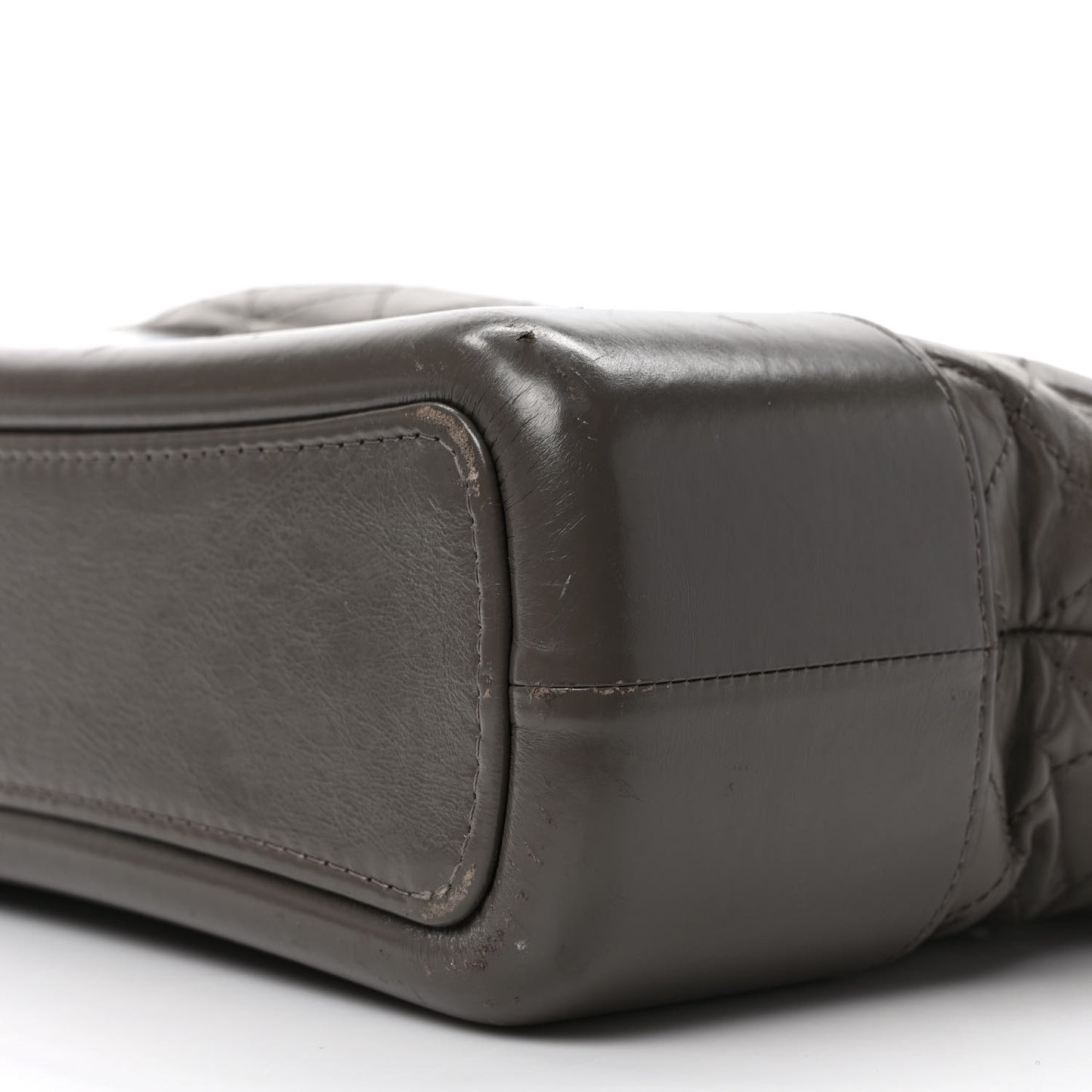 Aged Calfskin Quilted Medium Gabrielle Hobo Grey