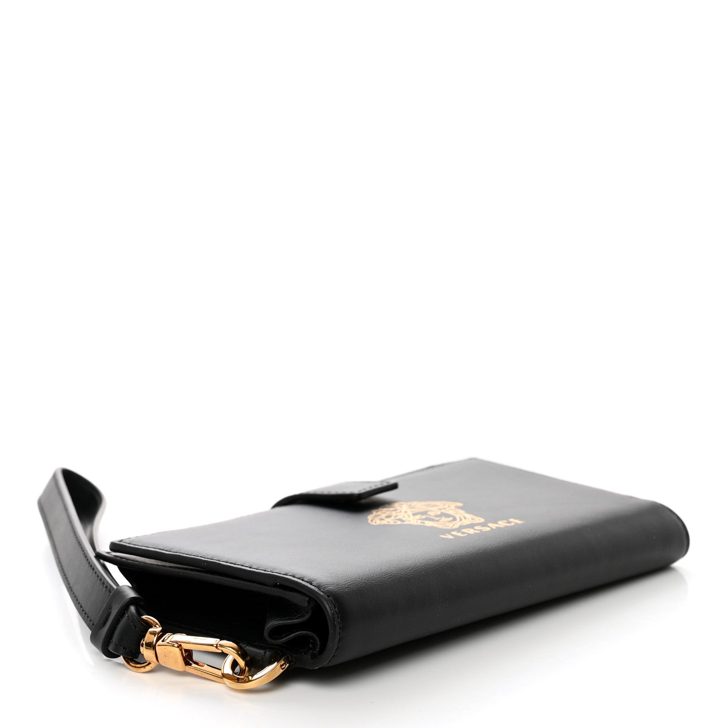 Versace Vitello Medusa Iphone Wristlet Wallet Black 4 of 9