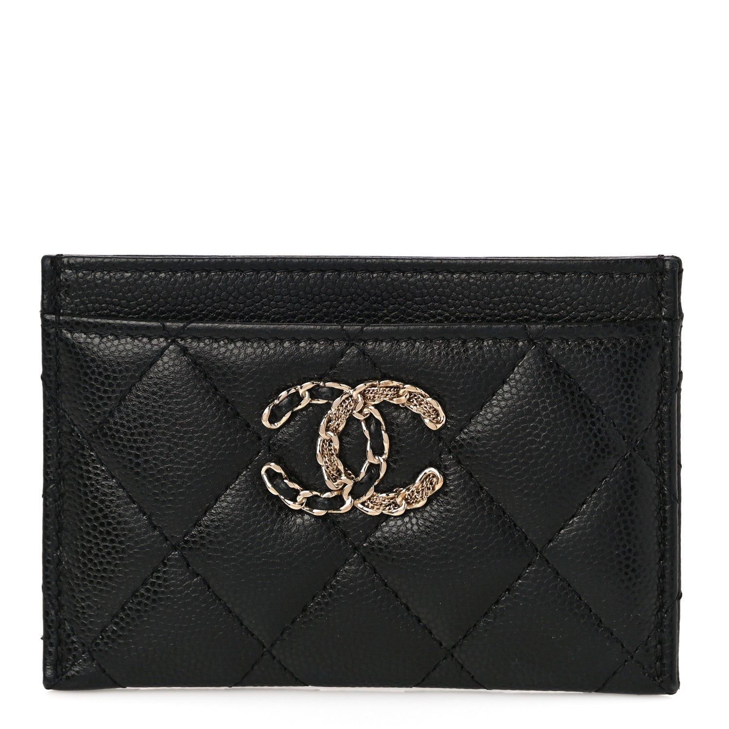 Chanel Caviar Quilted French New Wave Card Holder Black 1 of 12