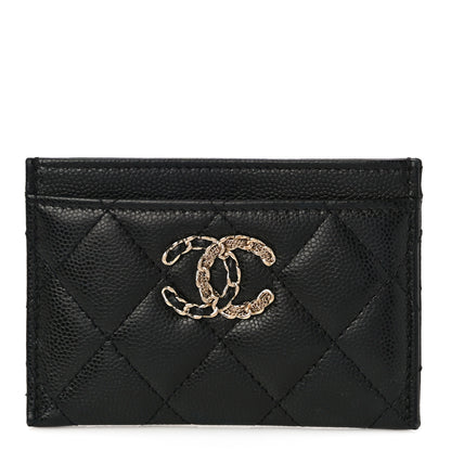 Chanel Caviar Quilted French New Wave Card Holder Black 1 of 12