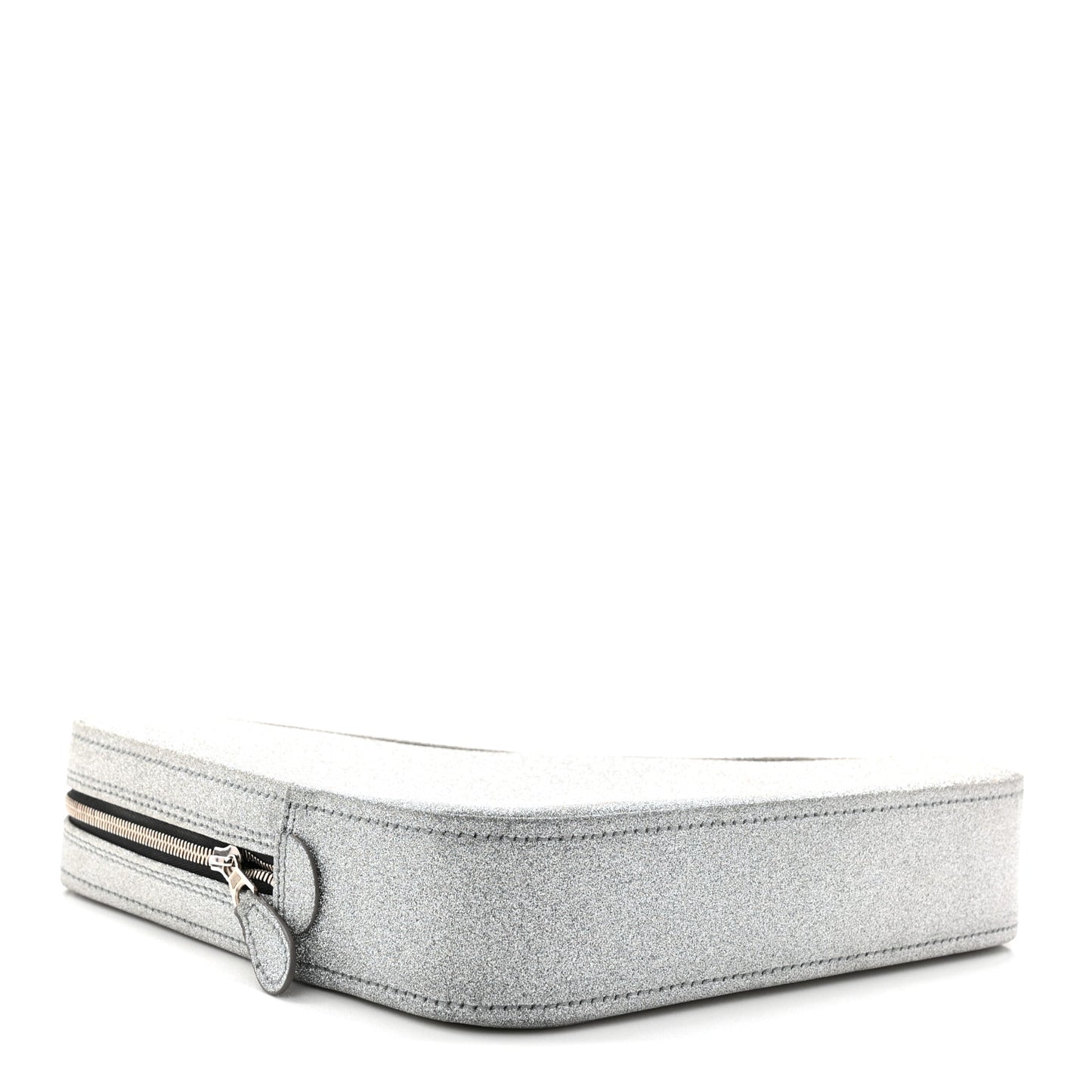 Glitter M Triangle Pouch Argent Black