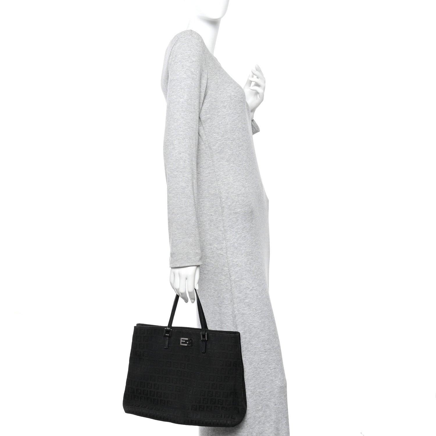 Fendi Zucchino Vitello Tote Black 2 of 14