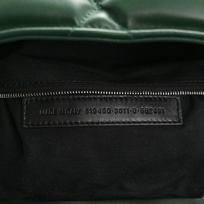 Balenciaga Nappa Calfskin Quilted Touch B Puffy Clutch Forest Green 7 of 9