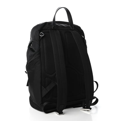 Prada Nylon Tessuto Character Logo Patch Backpack Black 3 of 10