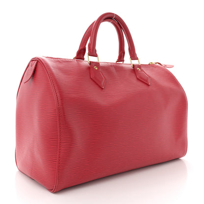 Louis Vuitton Epi Speedy 30 Castillan Red 2 of 15