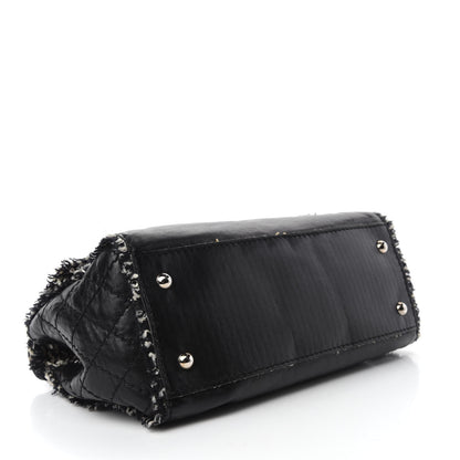 Chanel Tweed Calfskin Tweedy Single Flap Black 4 of 14