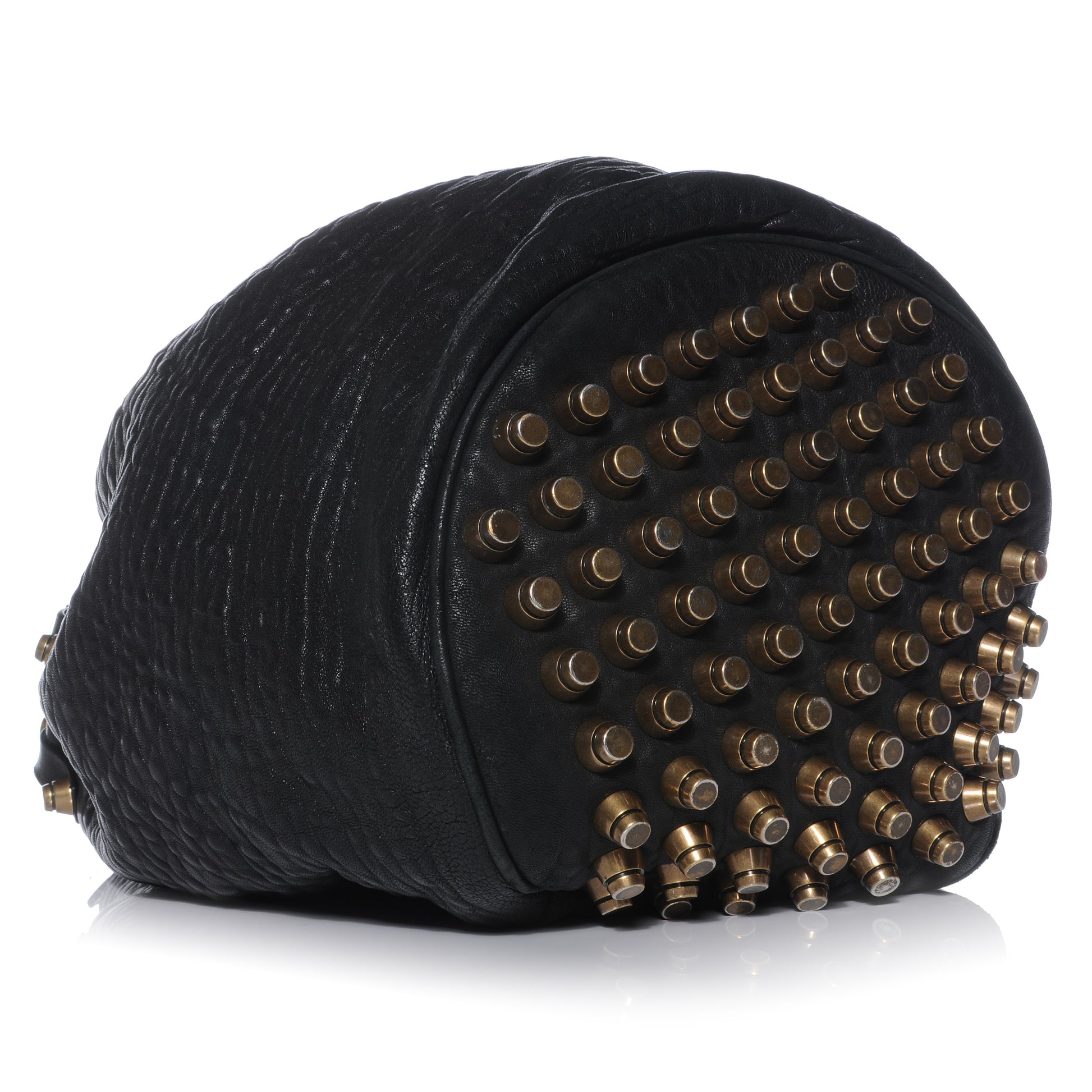 Alexander Wang Leather Diego Bucket Bag w Antique Brass Hardware Black 4 of 6