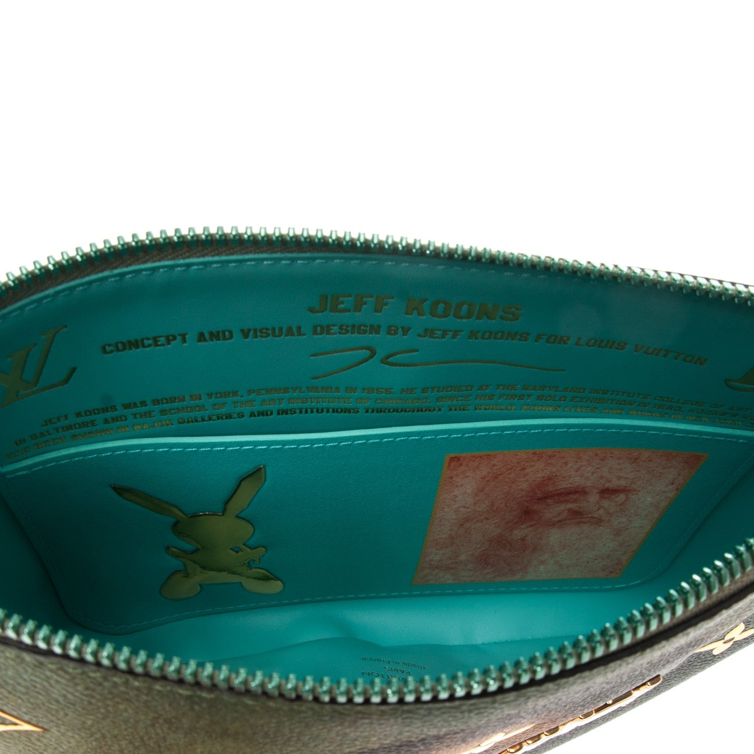 Louis Vuitton Masters Da Vinci Pochette Clutch Vert D’eau 13 of 16