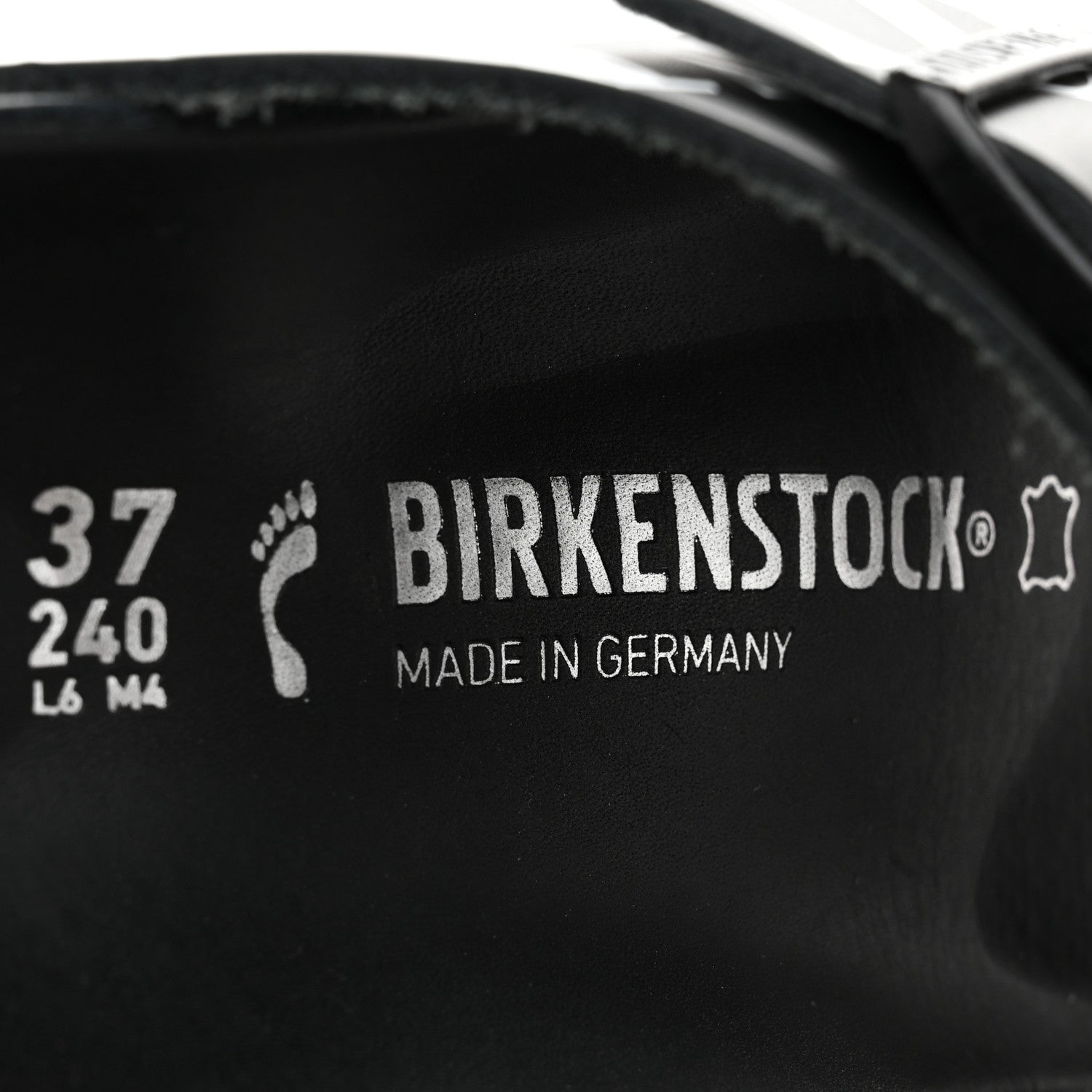 Valentino Garavani Calfskin VLTN Birkenstock Slide Sandals 37 Black 7 of 11