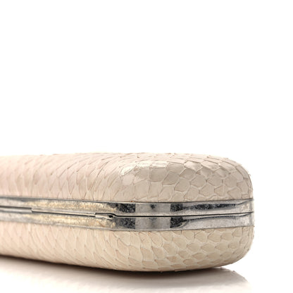 Alexander McQueen Snakeskin Knuckle Box Clutch Beige 9 of 10