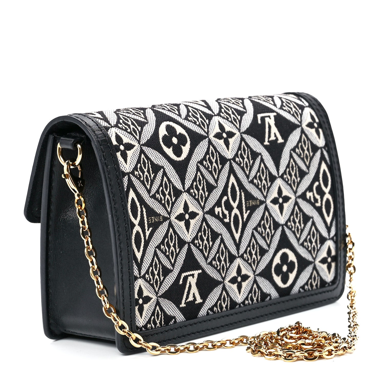 Louis Vuitton Jacquard Since 1854 Dauphine Chain Wallet Grey 3 of 10