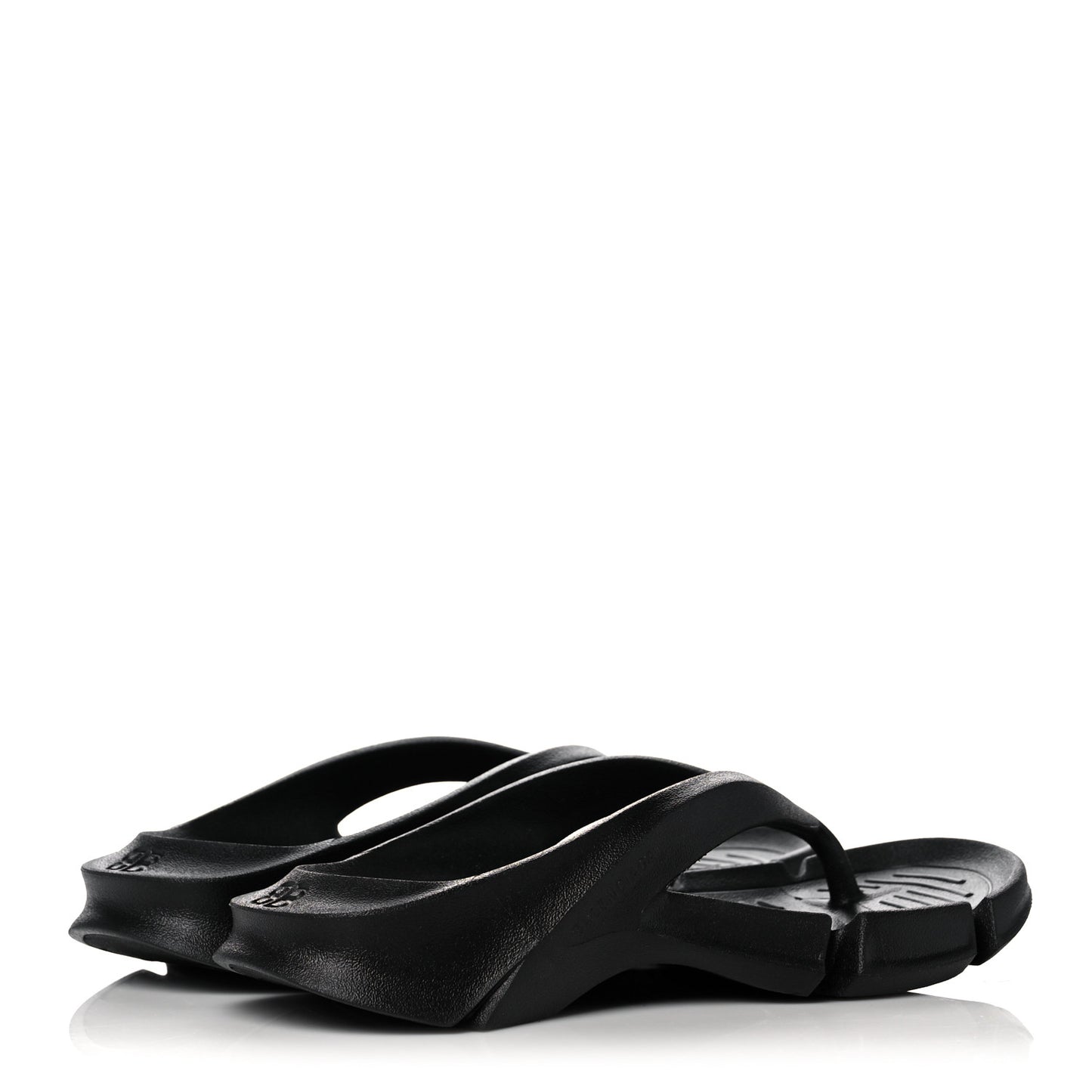 Rubber Womens Mold Thong Sandals 37 Black