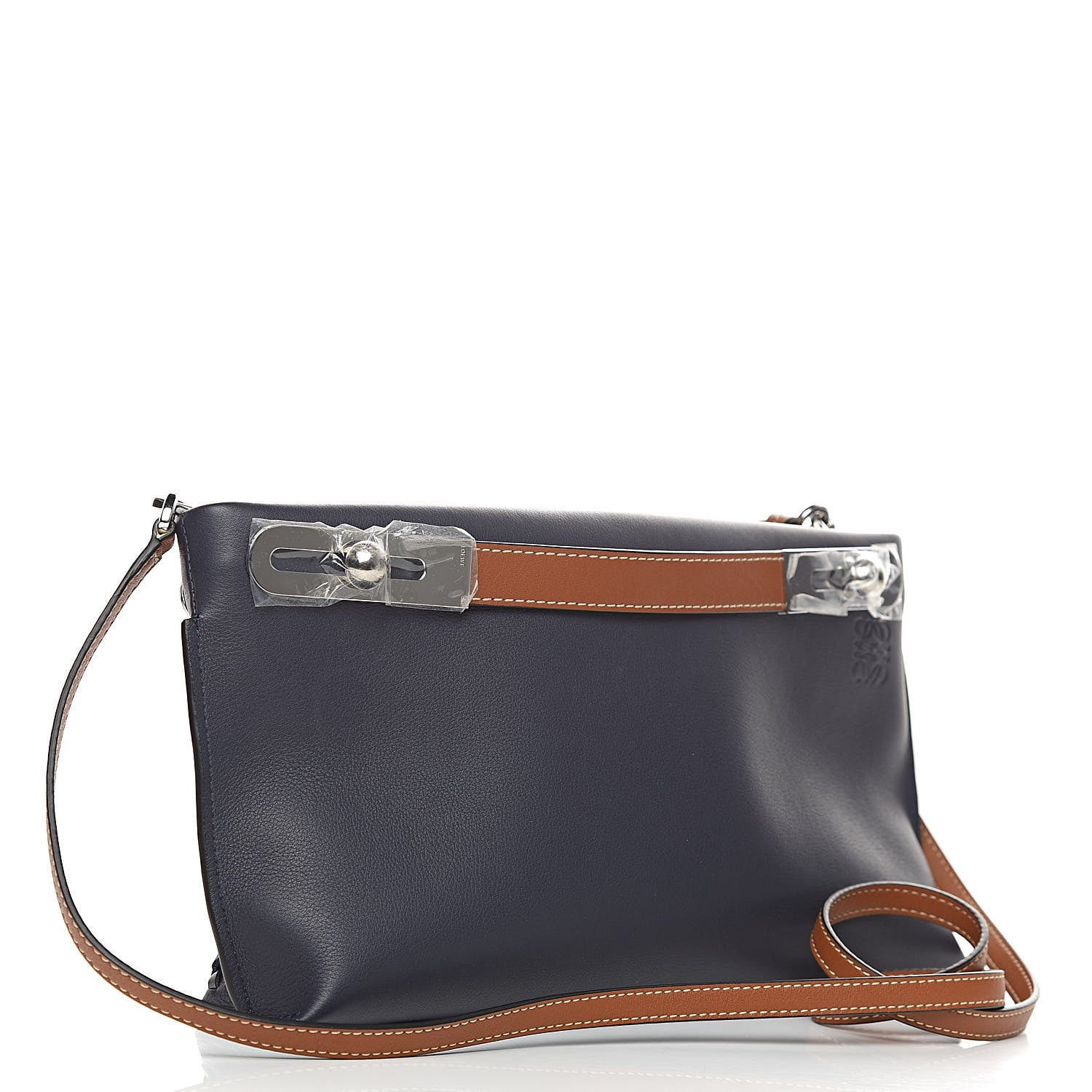 Loewe Calfskin Woven Small Missy Bag Navy Tan 483263 – FASHIONPHILE