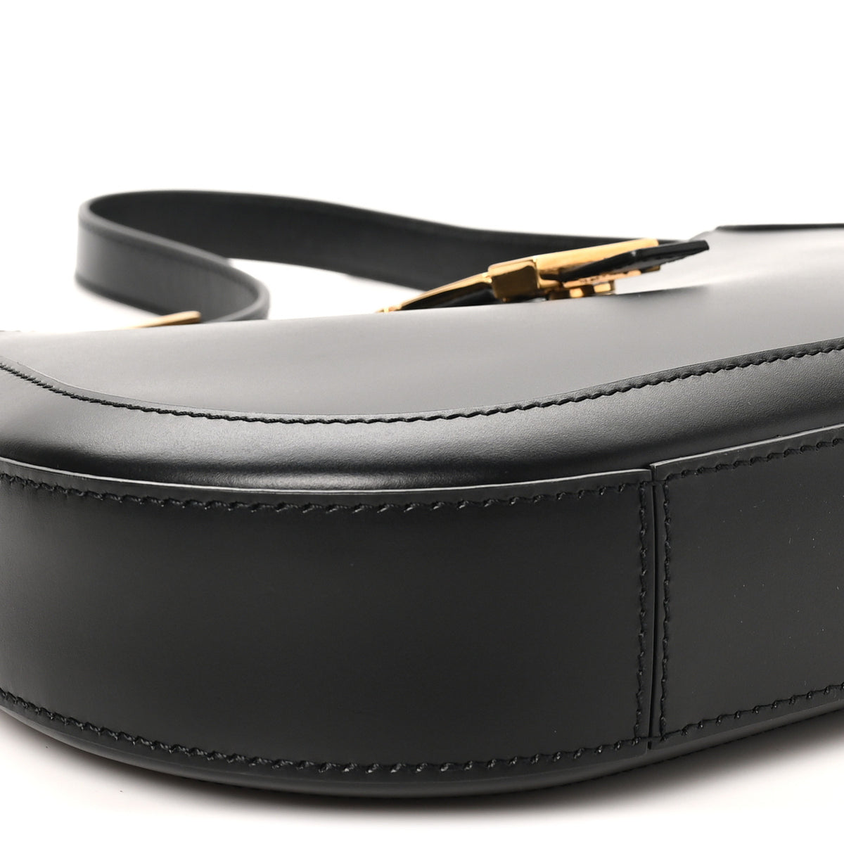 Calfskin Large Greca Goddess Hobo Black