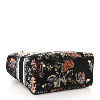 Christian Dior Canvas Embroidered Jardin Botanique Medium Lady D-Lite Black Multicolor 4 of 9